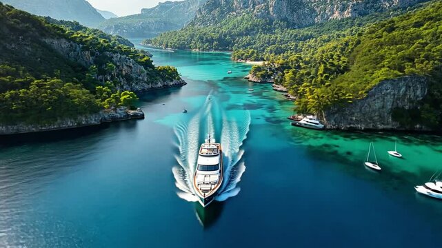 Luxury Yacht Cruise Through Turquoise Waters of Mediterranean Paradise