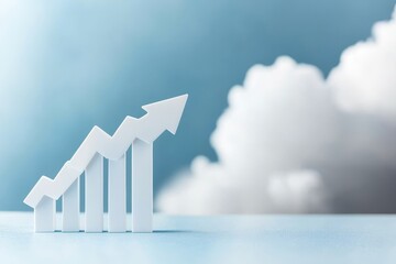 Economic growth and climate change illustrated through a financial chart in a high-resolution image.