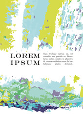 Brush paint Vector Background Templates Set. Hand Drawn Artistic Covers Design. Ideal for Banner, Flyer, Invitation, Business Card.