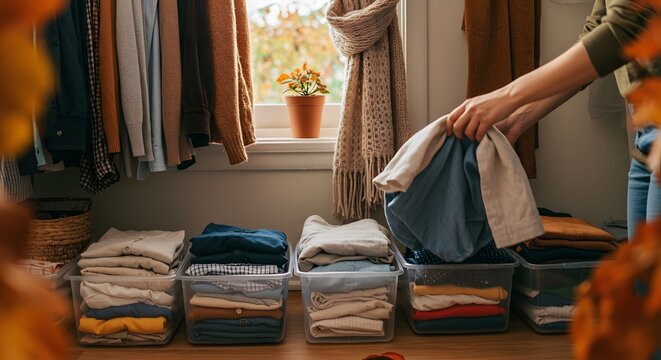 Wardrobe organization tips how to declutter your closet and organize clothing storage containers at home