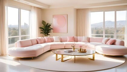 interior modern design room 3d