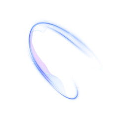 Light blue arc with delicate neon gradients and smooth flow forming an open ellipse. Great for minimal visual compositions, clean futuristic design, or calm motion graphics
