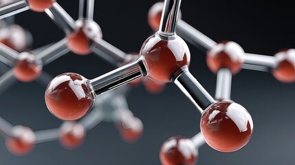 Glowing bonds and spheres form an intricate atomic network, reflecting innovation in fields like chemistry, nanotech, and biotechnology.



