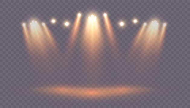 Soft orange stage lighting with volumetric glow and haze. Perfect for visual effects, cinematic presentation templates or elegant show lighting design.