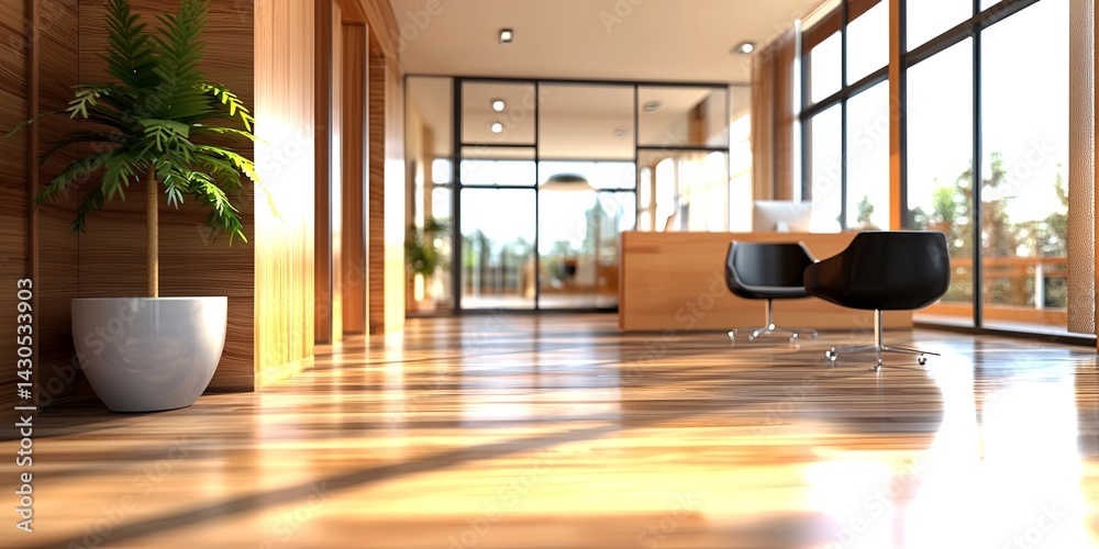 Leinwandbilder modern office workspace with undefined background and soft focus, ideal for business and corporate t