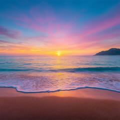  sunset over the ocean