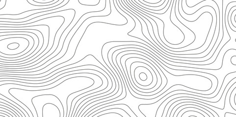 Fototapeta premium Topographic map background with geographic grid for hiking and mountain sport. modern design with white background and black wave lines. topographic contour lines vector map seamless pattern vector.