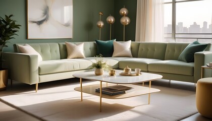 interior modern design room 3d