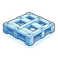 Obraz premium Abstract blue data server or storage device in isometric view. Perfect for tech infrastructure and cloud computing concepts.