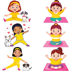 cartoon kids playing