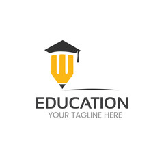 Pencil logo images icon and logo of education