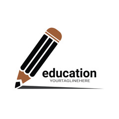 Pencil logo images icon and logo of education