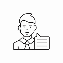 man message chat icon vector sign