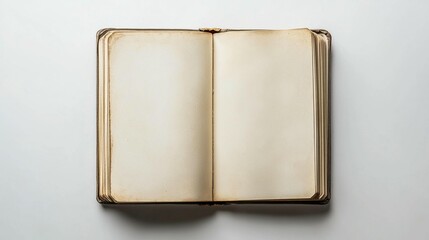 Open book blank pages education learning knowledge minimalist design