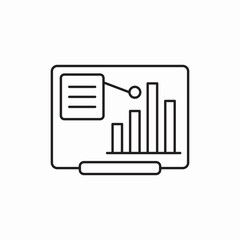 Business dashboard statistics report icon vector sign