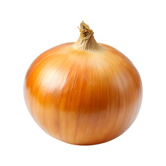 Golden onion with layers of skin, isolated on transparent background png