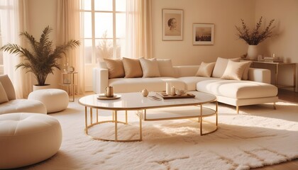 interior modern design room 3d