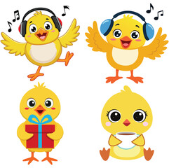 ute Yellow Chicks with Gifts and Music