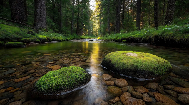  tranquil forest stream - Powered by Adobe