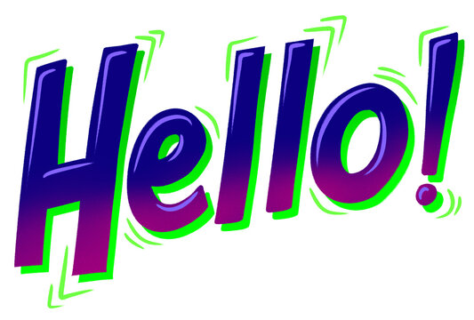 Hello Greeting Text