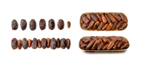 Big Dates Isolated. Date Palm Fruits