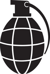 Old hand grenade silhouette vector on white background