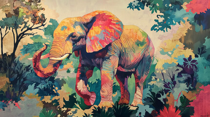 Obraz premium elephant on the wall