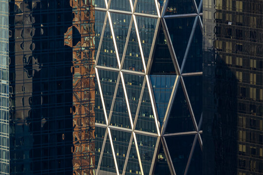 Intricate patterns of modern architecture in New York City