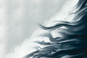 Unique abstract illustration with flowing elements and soft colors