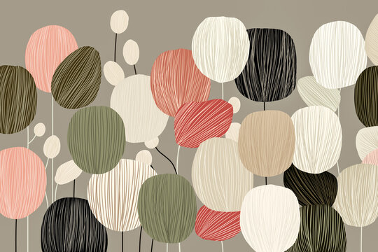 Colorful abstract shapes creating a modern design for various uses