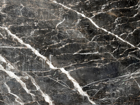 Elegant dark marble texture with white veining
