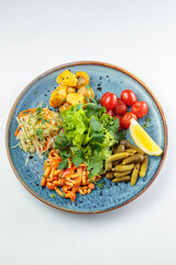 Fresh and delicious salad with dressing