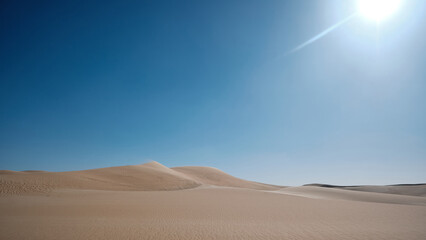 Sand dunes in desert. Sahara desert near Siwa oasis in Egypt