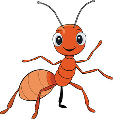 vector illustration of cartoon ant
