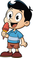 boy with ice cream