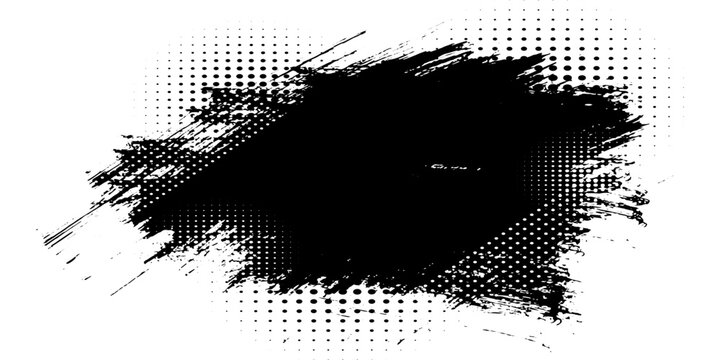Distorted grunge layer error. Noise destroys texture. Vector trendy deformed glitch shape