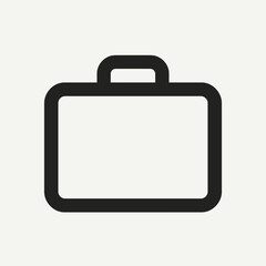 Minimalist Black Briefcase Outline for Business Websites, Job Search Blogs, Portfolio Presentation, Career Advice, and Professional Networking Sites