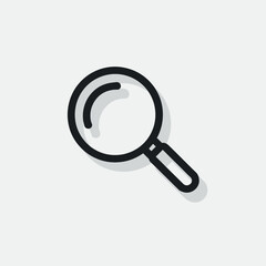 Magnifying Glass Icon Search Focus Concept for Detective Blogs, Website UI, Science Education, Data Analysis Presentations, and Crime Awareness Campaigns