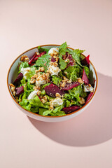 Fresh and delicious salad with dressing
