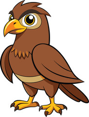 eagle cartoon isolated on white background