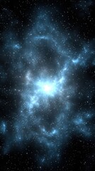 Fototapeta premium A breathtaking cosmic vista reveals a vibrant deep nebula cloud formation swirling around a brilliant central star in a stunning display of celestial beauty and power in the vast