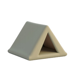 Isolated small tent structure on white background simple design