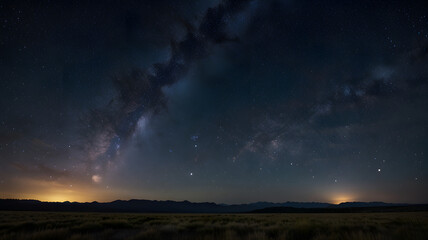 Fototapeta premium Clouds streak across the Milky Way
