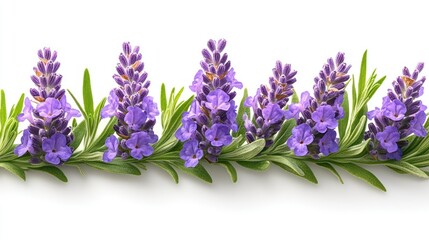 Fototapeta premium Lavender Border: A Breath of Purple Serenity