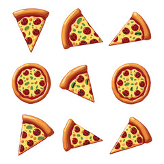 pizza vector design pack collection