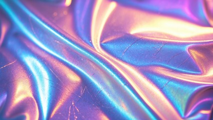 Holographic real texture with scratches and irregularities in vibrant colors