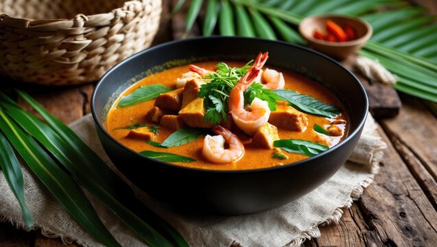 Coconut Milk Panaeng Curry: A Thai Red Soup with Beef, Pork, or Chicken