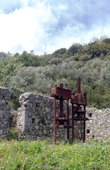 Remains of an ancient olive oil factory (Kefalonia island, Greece)