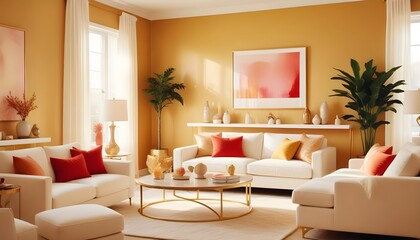 interior modern design room 3d