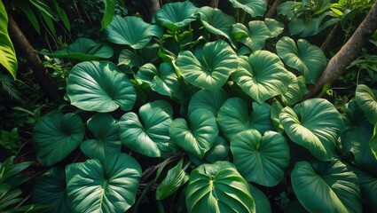 Yam plant: a simple-to-grow plant in nature with green leaves and garden growth